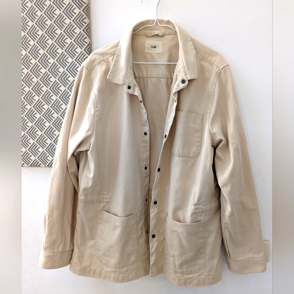Folk Assembly Chore Coat - Khaki Twill, Like New